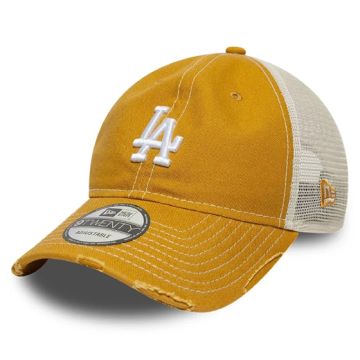 LA DODGERS MLB COTTON CANVAS 9TWENTY TRUCKER ADJUSTABLE CAP 'BEIGE/YELLOW'