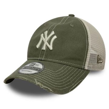 NEW YORK YANKEES MLB COTTON CANVAS 9TWENTY TRUCKER ADJUSTABLE CAP 'GREEN'