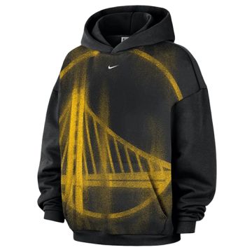 NBA GOLDEN STATE WARRIORS STANDARD ISSUE THERMA-FIT FLEECE BASKETBALL HOODIE 'BLACK'