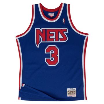 NBA NEW JERSEY NETS 1992 DRAZEN PETROVIC SWINGMAN ROAD JERSEY 'ROYAL'